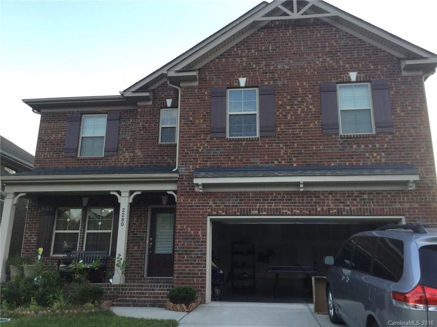 Investment opportunity in Christenbury Mews. 2012 Built Spacious  North East Facing! , All brick, 2 story home with 5 bedrooms, 3 baths, dining room, and loft. Castle style kitchen with granite counter tops, gas range, and tile back splash. Hardwoods throughout most of 1st floor, wrought iron railings, Energy Star Certified, trey ceiling at dining & master bed, and much more!
Tenant to move in on November 30th, and pays 1600 Per Month to property management. Leased until November 2017.