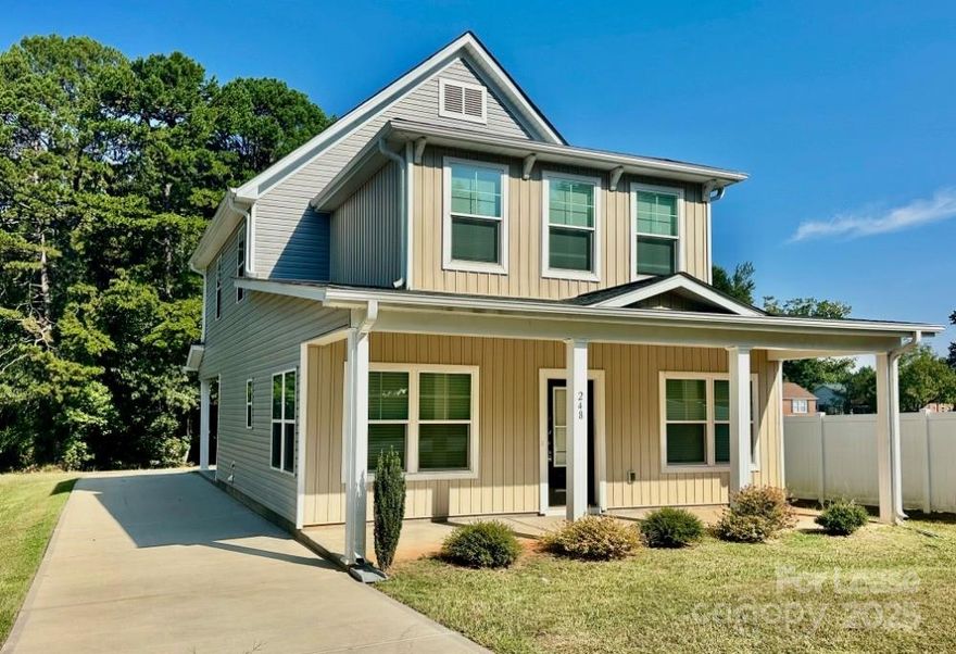 THIS RENTAL HAS IT ALL!! BRAND NEW CONSTRUCTION super cute 4 bedroom home plus a large loft ideal for home office or kids playroom. Open plan with Primary Bedroom on main level. 3 large bedrooms up (one being HUGE and offering 2 closets). Stainless appliances (fridge not pictured but will be included), granite counters, soft close cabinets and island with breakfast bar. 3" wood blinds and laminate wood floors throughout the home! Covered rocking chair front porch and covered side porch as well. Quiet dead end street with new homes and in walking distance to downtown Troutman! Wooded back yard and large side yard that will have a fenced in area for pets/kids. Pets conditional with a fee and depends on how many/size. Tenant pays all utilities and is responsible for yard maintenance.

Managed by owner who is a licensed Real Estate Agent... I answer calls quickly and take care of repairs/issues in a more than reasonable timeframe. You are not dealing with a management company that doesn't return calls promptly.