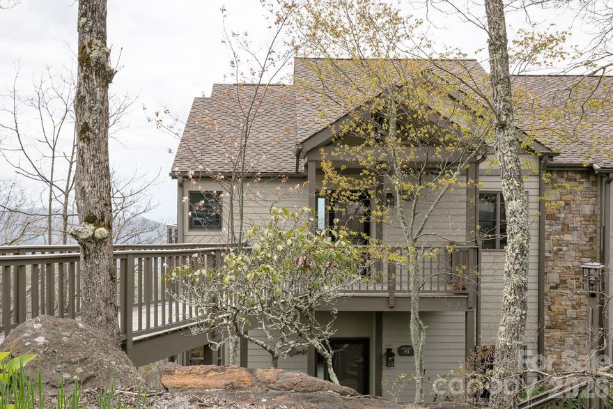 You will be above the mountaintops with breathtaking, unobstructed mountain and valley views in this beautifully updated,  2 BR/2BA Club Villa Condo at MOUNTAIN AIR. Located at the top of the mountain, you are within walking distance to the Village Green, all club amenities, and the highest runway east of the Mississippi! This great condo features attractive furniture and window treatments, which are included. The open floor plan great room has a beautiful stone, gas-log fireplace. Large windows in the great room offer outstanding, birds-eye mountain views in every direction. Primary bedroom and guest bedroom, both have en-suite bathrooms. Club amenities are available with separate membership, and include golf, tennis, pickleball, Clubhouse dining, state-of-the-art fitness center, NEW Spa facilities, Village Green, hiking and more. This is truly a perfect mountain retreat.