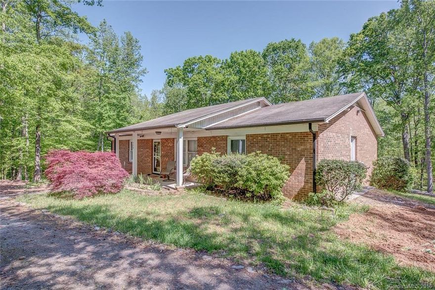 13.66 acres included with this ranch/basement. Split bedroom plan, large master bath, open den/kitchen/EA, upgraded heat pump (2/16) per seller, DW, range all updated, 1600 sq. ft. upstairs, 1300 sq. ft. unfinished walk out basement. This property has been partially thinned and all wooded.