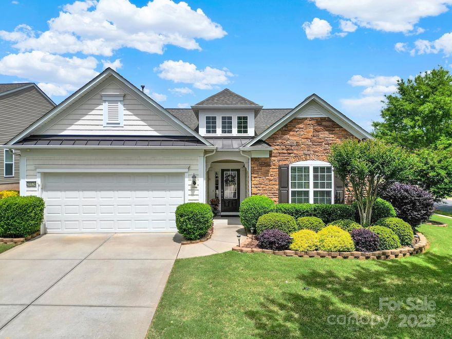 Welcome to this beautifully maintained popular Vernon Hill home w/ a 3-car garage! The spacious kitchen is a chef’s dream, complete w/ an oversized center island, breakfast nook, upgraded off-white maple glazed cabinetry, off-white backsplash, granite countertops & gas range. Soaring 2-story foyer. Living & dining areas flow seamlessly w/ hardwood flooring, creating an airy & inviting space filled w/ natural light. Upgrades galore including gas log fireplace, 6 ceiling fans, 3 solar tubes, crown molding & recessed lighting. Charming sunroom, screened porch & patio boasting marble tile floors & custom stone edging. Step outside to your own private retreat of lush, park-like landscaping. 5-zone drip & lawn irrigation. Split bedroom plan perfect for out-of-town guests & a versatile third bedroom or home office. Fully finished garage w/ epoxy flooring and breezy fans. 50-gallon water heater. All appliances to remain. Enjoy all the amenities Sun City has to offer in this move-in ready gem!