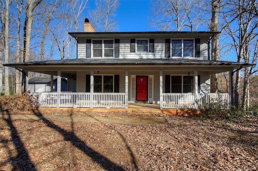 3BR/2.5BA home in the Foxwood Community of Fort Mill. No HOA and .34 acres of land. Traditional 2 story home with excellent potential for updates. Interior features include brick fireplace with wood stove, traditional floor plan, abundant natural light, neutral finishes. Exterior features include rocking chair front porch, mature trees, large back deck with storage underneath, storage building. Great location close to shopping, dining and Interstate 77.