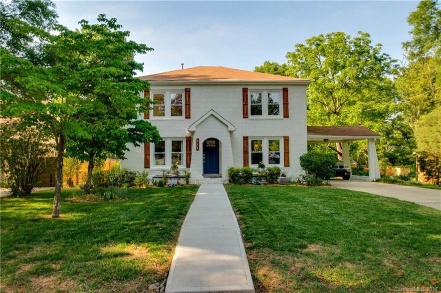 Gorgeous 1930's built brick home with 5 bedrooms & 3 full baths in Downtown Mooresville! Thoughtfully renovated to preserve as much of the original details as possible. Highlights include a master on the main, original heart pine flooring, new kitchen and renovated bathrooms w/ granite counters and tiled wet areas, brand new appliances, built-in hutch and eat in dining booth, detached oversize 2-car garage, new driveway and privacy fence.  On a beautiful street within Mooresville Graded Schools.