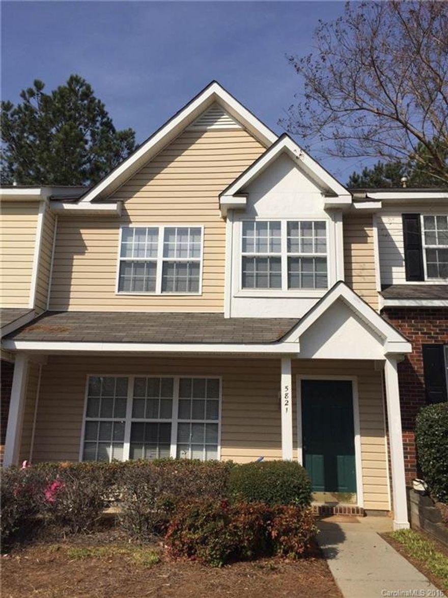 Great location off of WT Harris in a maintained complex! Wonderful unit with lots of open space and natural light. Private patio. Quite street, no through traffic. Large kitchen with island. Even bigger living room. 3 bedrooms upstairs. Great starter home, or investment property. HOA dues include water and sewer. The community has a pool! Summer is right around the corner! The tenant's lease is over in August.