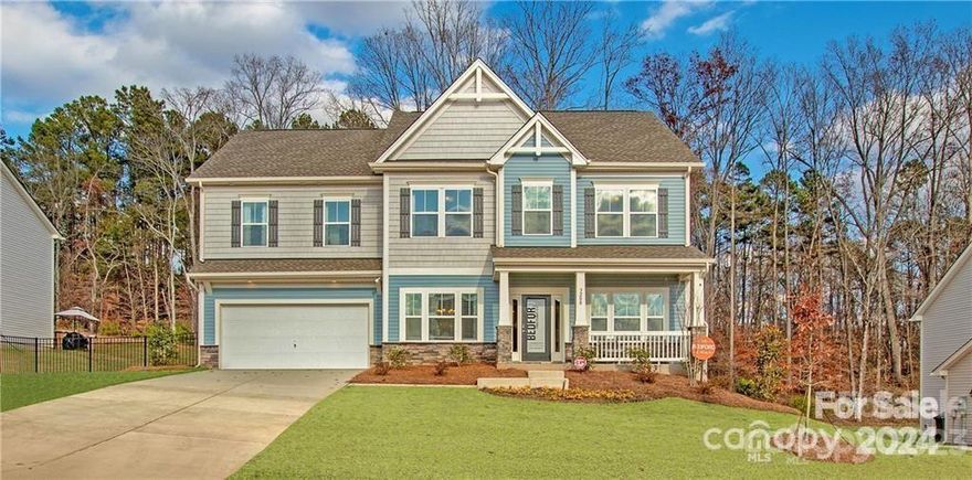 If you are looking for a very well-maintained home in a HOT area, this is it! You will be impressed by the many upgrades this beautiful former MODEL HOME offers! Low-maintenance stone and vinyl exterior create gorgeous curb appeal. 6-zone irrigation system and screened-in porch add to your comfort and convenience. Inside you will find your dream kitchen complete with a gas range, double ovens, a stunning island, granite island with upgraded cabinets and hardware. The wide-open floorplan is ideal for entertaining and the butler's pantry offers plenty of storage. Upstairs you will find 4 spacious bedrooms and a bonus room. The primary suite offers a tray ceiling and suite bath complete with dual vanities, a garden tub, and a separate shower. All secondary bedrooms offer a walk-in closet with plenty of storage. In walking distance to the community pool! The seller is offering to leave a black fence for the perimeter of the home. Schedule your private viewing today-your new home awaits!