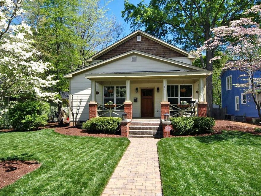 Available June 15, 2016 - Fabulous foundation up renovation in heart of Arts District! Rocking Chair Front Prch, Open Flrplan, Neutral Paint, Crown Mlding, Hrdwd Flrs, Custm Kit w/Concrete Ctops, Slate bcksplsh & SS Appls. Mastr Suite w/Jacuzzi Tub & Sep Dual Shower. Loft/Office. Lrg Lndry/Project Rm. Great Deck, Patio & Beautifully Lndscped Yrd. Walking Distance to NoDa's Restrnts, Parks & Shopping!