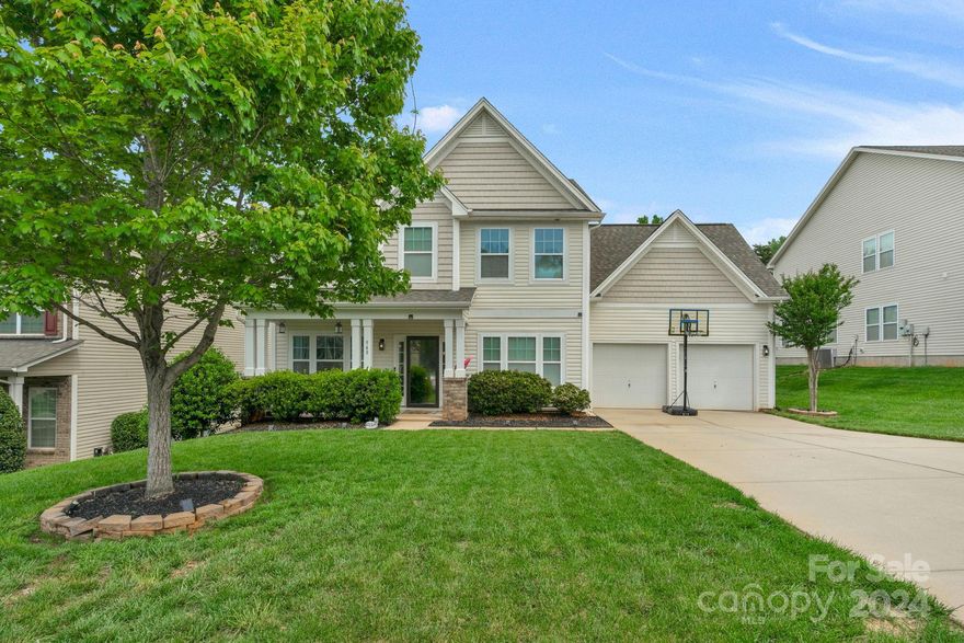 Motivated Sellers!! Price Improvement of $10k with additional $10k offered toward closing costs or rate buydown whatever you wish. Great 5 bedroom 2.5 bath home in Burnside Neighborhood.  Meticulously maintained on a great level lot.  Very spacious, open floorplan with hardwood floors on the main.  A wonderful bedroom/ playroom/ office on the main floor.  White shaker cabinets in the kitchen with an amazing kitchen island.  Granite and Stainless appliances. Amazing Pantry.  Finished 2 car garage with epoxy flooring.  Upstairs are 4 bedrooms along with an unfinished 260 square foot bonus area that could be turned into a 6th bedroom, workout room or second office.  Top rated schools.  Gorgeous Transitional Home.  Close to everything in Fort Mill, Pineville, Ballantyne.  Easy access to highways and the airport. Neighborhood Pool, walking trails.