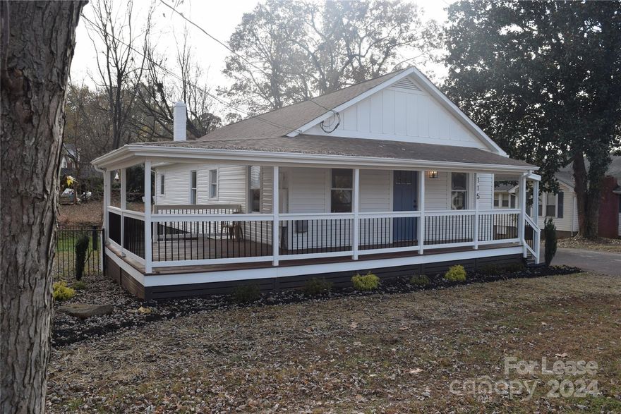 Beautifully renovated 3 bedroom, 2 bath with new floors, fresh paint, updated kitchen and bathrooms. All stainless steel appliances, oven with pot filler. Great entertaining space with living room and bonus den. Great location! Close to 321 and I-40. Small storage building included and partially fenced yard. Great covered wrap around front porch!