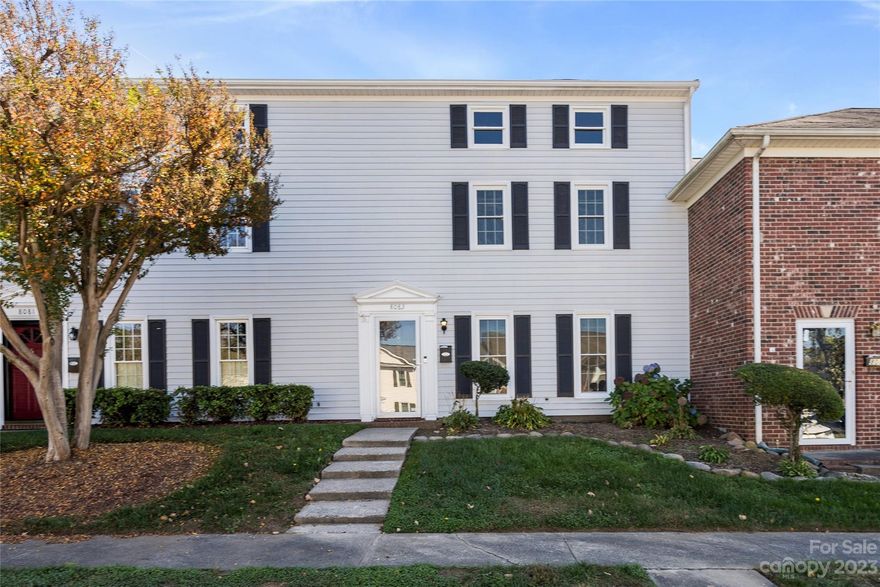 Welcome to Sharon South - an absolute 'hidden gem' townhome community in South Charlotte offering a well maintained campus, stately Colonial/Georgian architecture, community pool, clubhouse, & fitness center.  Superior mechanical condition w/ low maintenance vinyl exterior, replacement insulated windows, replaced 2018 HVAC(Heat Pump), 2018 H20 Heater, and ~2013 roof. The interior boasts 2021 neutral paint throughout; upgraded 2021 Aqua Guard premium water resistant (30 hours) laminate floors throughout; & 2022 matching window treatments. The remodeled kitchen offers granite ctops, SS appliances, subway tile backsplash, & 2021 disposal. Previous 3 BR converted to 2 BR by combining two smaller BRs into one with home office space. Additional improvements include the relocation of laundry room to inside permitted for any ventless dryer. Brand new 2024 ventless washer/dryer combo conveys. 9th,10th, & 11th grade zoned for new Ballantyne Ridge High School next year. OWNER OCCUPANT BUYERS ONLY