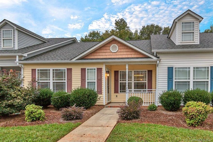 Don’t miss this cute as can be 2BR/2ba one level townhome.  Features include: 2 masters w/full baths and walk-in closets.  Updated wood laminate flooring in living area and bedrooms;  Vaulted ceiling in great room; kitchen comes  with appliances, plenty of cabinets, upgraded solid surface counters & tile backsplash, and breakfast bar; tree-lined private back patio; convenient location.  Buyer/Agent to verify all pertinent info necessary in decision process, i.e., sq. ft., schools, CCR's etc.