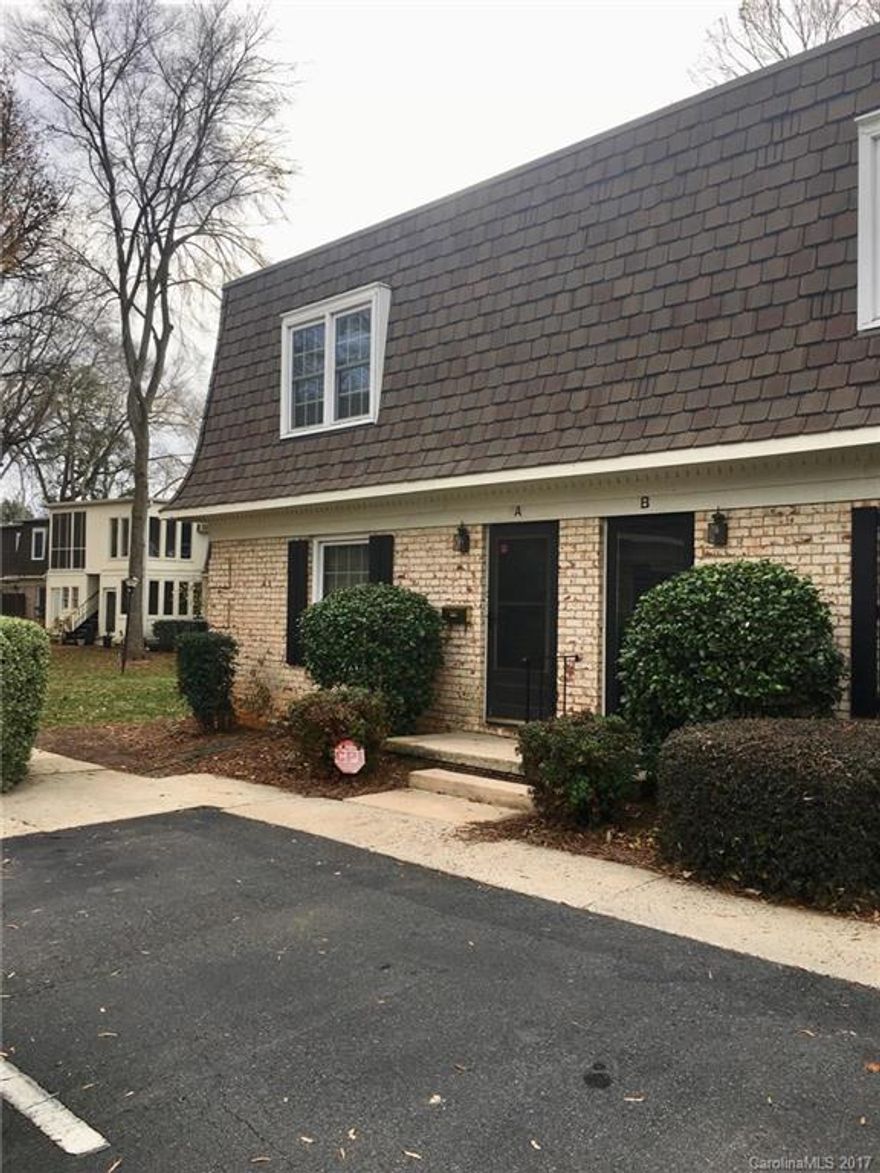 Location, Location - walking distance to Southpark Mall, restaurants and more. Rare find in this price point for location. Home needs some TLC. Owner occupant required see Agent notes.  Community has pool and small clubhouse. Property being sold in "AS IS" condition. Monthly HOA DUES INCLUDE WATER, SEWER, GAS, BASIC CABLE, HEAT & COOL, EXTERIOR MAINTENANCE, LANDSCAPING, PEST CONTROL, AMENITIES & TRASH. Only bill is electric bill.