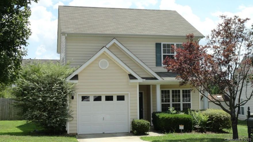 Delightful Transitional Style Home in Swim & Playground Neighborhood! Featuring: PRIVATE patio & Fenced yard.  Sunlit great room w/ gas fireplace, wood blinds, wainscoting, granite open Kitchen with bar and pantry. Fabulous Master Suite with vaulted ceiling & plush garden tub Bath. Laundry Room 2nd floor. Located near restaurants & shopping and minutes from I-77, walking distance from an ice cream shop. Award winning Fort Mill Schools!