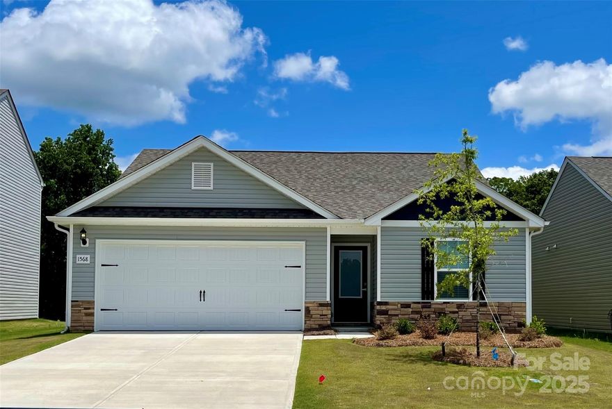 From the moment you walk in the front door and see the open floor plan, the attention to detail and upgrades, you are sure to fall in love. The bright open kitchen flows into the family room for easy, everyday living and entertaining is a breeze!  Easy care LVP flooring and 9 foot ceilings add to the the bright open floor plan.  Your new home is complete with granite counters, stainless steel appliances which includes refrigerator, dishwasher, oven and microwave.  The luxurious primary suite is private with a vaulted ceiling, private en-suite and large walk-in closet.  If you are looking for style and comfort, come to this home today!

Ask about Special Financing and Builder Incentives!  Won't last long, call NOW!