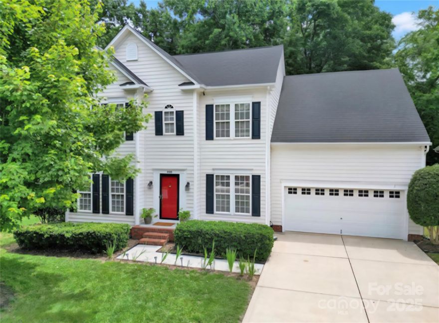 Prepare to fall in love with this move-in ready home located in desirable Knightsbridge. This popular open floorplan is great for entertaining and is nestled on a private lot with large deck & gazebo. Main level features gleaming hardwoods, living room with wood burning fireplace, formal dining room, breakfast area, 2nd living room/office & half bath. Chef's kitchen has granite countertops, stainless steel appliances, pantry & bar area.  Upper level has 4 spacious bedrooms, 2 full bathrooms, hardwood floors & laundry room. Master suite with tray ceiling, walk-in shower, soaking tub, dual sink vanity & large walk-in closet! Meticulously maintained home with no carpet! New plumbing supply lines December '24 with transferable warranty. Large lot borders HOA common area which provides a more spacious feel.  Community amenities include a clubhouse, pool, playground, tennis/pickleball, RV/boat storage & basketball court. Convenient to I-77, 485, shopping & entertainment. Fort Mill Schools!