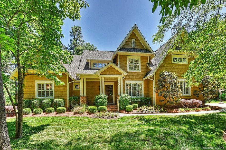 Magical grounds meet majestic interiors in this exquisite home on private, picture-perfect grounds. A classic Carolina front porch welcomes you into stunning light-filled living quarters. Open living design assures seamless entertaining, from the intricately-detailed living & dining rooms to the incredible chef’s kitchen. A large breakfast area, office/home study, mudroom, laundry room, elegant master BR, spa-like master bath, huge loft, bonus room & enchanting outdoor patio add to the allure.