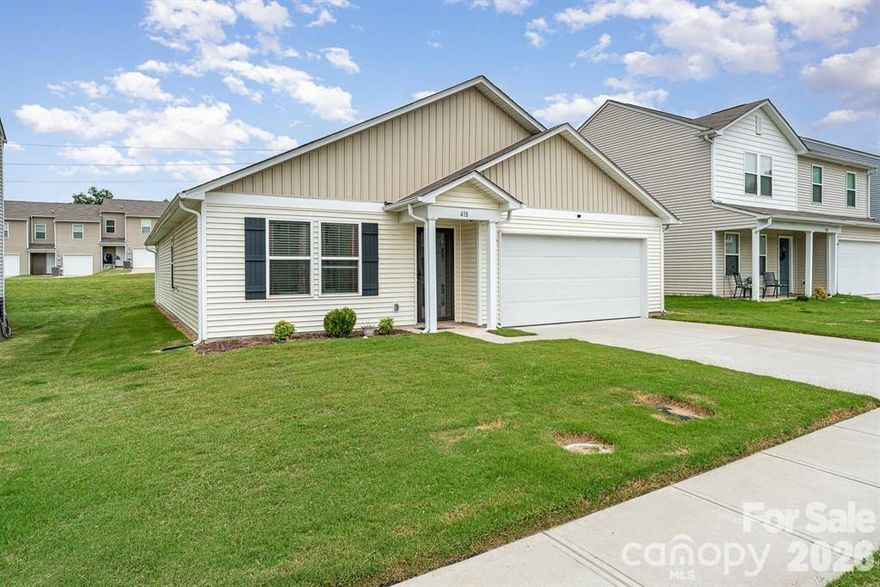 Welcome home to this BEAUTIFUL Single-Story Home, perfect for first-time buyers or anyone looking for easy, accessible living! This desirable open-concept floorplan offers a seamless flow between the Living Room, Dining Area, and Kitchen, making it ideal for entertaining or relaxing at home. The Kitchen features stylish cabinetry, granite countertops, and Stainless-Steel appliances, including a range with microwave hood and dishwasher. The spacious primary suite includes a private ensuite bathroom with dual vanity sinks and a walk-in closet. You will also enjoy three additional bedrooms and a full secondary bathroom, providing plenty of space for guests, a home office, or growing needs. Conveniently located and move-in ready, this home offers comfort, functionality, and modern finishes all in one level!