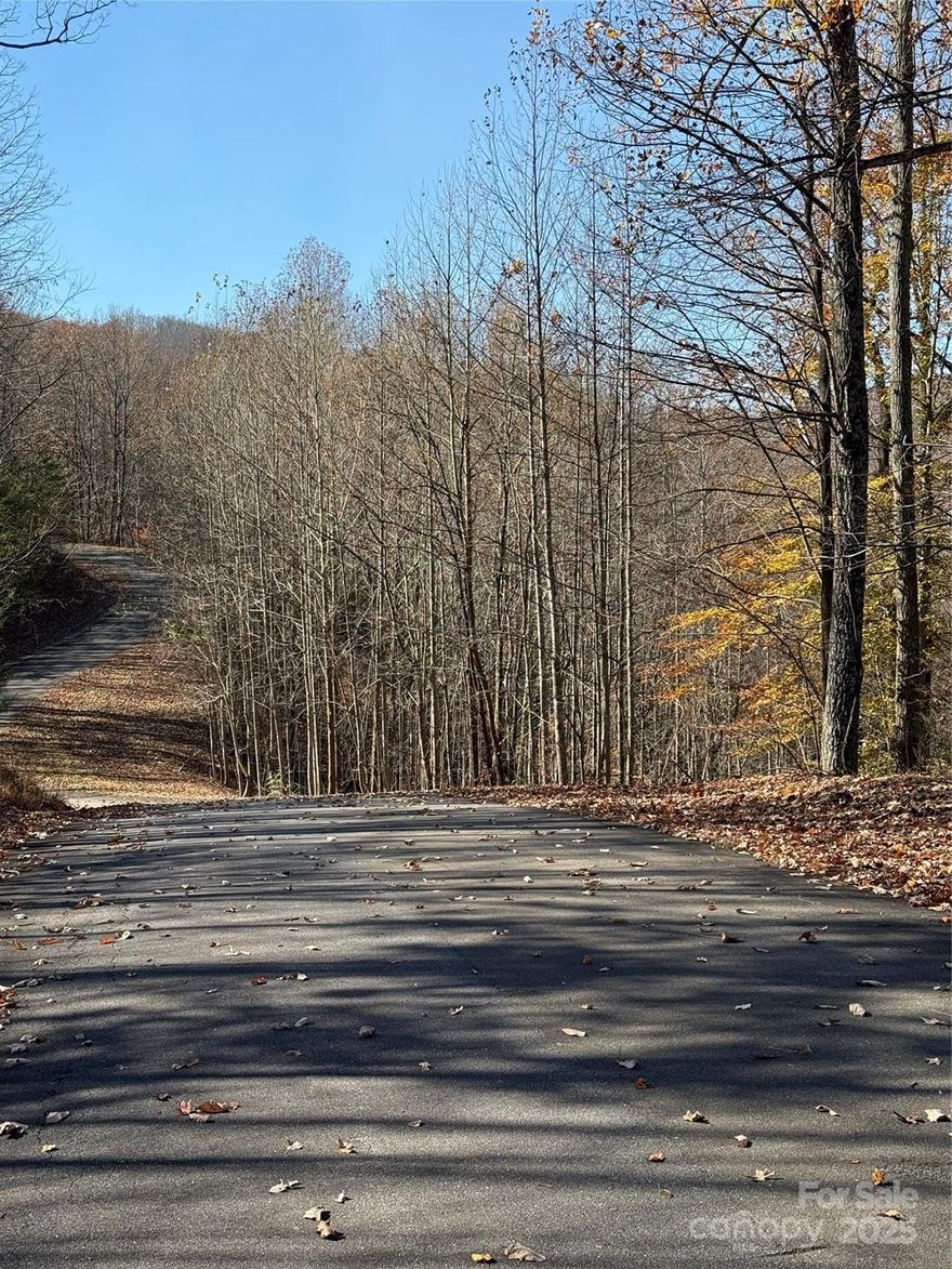 Are you ready for a quiet community where, after entering the gate, the drive alone is calming and relaxing? Then welcome to Forest Heights! Enjoy the heritage of the Gibbs Mountain area and stake your claim to your piece of the smaller ridges below the crest. From your property, although the peak is only about 4000' to the south-southwest away and roughly 600' above you at approximately 2020' in elevation, you still may not actually get to see it! The wooded expanse of the Forest Heights around you (just as the name implies) may hinder unobstructed views from your property, but with every twist and turn of the road you'll find yourself gazing to see what spectacular beauty your eyes may behold. Rising to the north-northwest and where the hills and valleys dip below your heights, you'll find sporadic long-range views of the Blue Ridge Mountains of Appalachia; all the while being less than 10 miles from Lake James and even a round of golf at the Marion Lake Club.

This 5.2 acre lot was combined (lot 72 and 170) by the developer and has 527.89' of road frontage with a drive cut-in previously and some gravel placed. It appears to also go down to a lower level of the property and the "flat" sections can somewhat be seen in some of the photos. The grade is such that a build site would be easily expected. Because the parcels 5+ acres, Covenants allow for an additional guesthouse (with restrictions). Short-term rentals are allowed.

Whether taking a stroll along the road or through the woods or simply experiencing the views from every spot along the many different roadways throughout the Forest Heights community, the scenery will not disappoint. Be sure to plan time enjoying the outdoors at the pavilion with a cozy fireplace and picnic tables underneath the protection of the covered roof. Come build your forever or vacation home, set-up your twice per year seasonal getaway travel site, or start your short-term rental empire...Forest Heights awaits you...just come and see! Be sure to watch the virtual tour video to enjoy your new drive home!