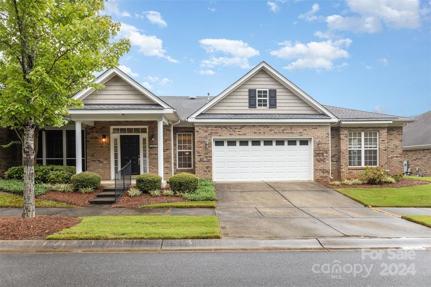 Ideally situated in the heart of Mint Hill, this charming two-bedroom patio home offers convenience and comfort. Just minutes from multiple grocery stores and dining options, the home features an open floor plan and a spacious primary bedroom with a walk-in shower and walk-in closet. Enjoy relaxing on the covered front porch or spending your mornings on the peaceful screened-in porch. The kitchen boasts a center island perfect for meal prep, solid surface countertops, and abundant cabinet space. Easy-to-clean flooring and all appliances convey with the home.
The vibrant community hosts many fun events at the clubhouse. With an easy commute to Uptown Charlotte, this location is even more desirable. Don’t miss the opportunity to make this delightful patio home your own!