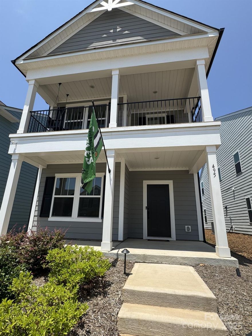 This almost new 3 bedroom, 2.5 bath home in Wilkerson Place is sure to please. The living space in this home has great flow. Office overlooks the front of the house with french doors with the powder room next to it. Then turn the corner for the drop zone, off the garage, with a bench and hooks for hanging your jacket. Then it's open to the kitchen with all stainless steel appliances, quartz countertops, under counter mounted sink in island w/pendant lights, breakfast nook, and the great room. Upstairs features 3 bedrooms, full bath, laundry room and spacious primary bedroom with en-suite. Two car garage is in the rear of the home. Low exterior lawn maintenance.