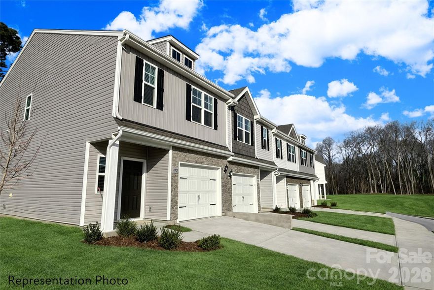 LIMITED TIME PRICING! MOVE IN JULY 2026! The builder is offering up to $10,000 to the buyer at closing if they use a preferred lender. Are you currently Renting? We can help cover the cost to get you out of your lease! If you prefer a closing date that is further out, we have more homes coming and we can match the best fit for your timeline. This is a beautifully designed 3 bedroom townhome with a thoughtful layout and upscale finishes included in the price. This is our popular Whitley plan AND features a large kitchen island that overlooks the main living, dining, and flexible space—perfect for entertaining and everyday living.  Homes feature timeless selections and natural tones throughout. Luxury vinyl plank flooring runs through the main living areas, all full bathrooms, and the laundry room for both style and durability. Upstairs, you’ll find spacious secondary bedrooms and a conveniently located laundry room, making daily routines effortless.   Each townhome includes a 16-foot privacy fence separating units, with potential HOA approval to extend fencing after purchase—allowing homeowners to create an even more private outdoor space. A perfect blend of modern design, transparency in pricing, and low-maintenance living—Abershire offers style, comfort, and value in a brand-new community. All of the homes are representation photos.