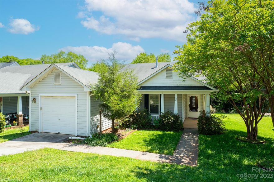 Once upon a time, nestled in the quaint town of Matthews, sits a charming ranch with a large front porch, 3 bedrooms & 2 bathrooms. The house is a vision of the good life, with vaulted ceilings that soar, like the turrets of a grand castle. Inside, be greeted by a warm & inviting atmosphere, as if the very walls are beckoning you to come in & make yourself at home. The living room is the heart of the home, where a cozy stone fireplace can crackle & pop whilst you entertain in the open floor plan. The bedrooms are each one a peaceful oasis where one can escape from the hustle & bustle of the outside world. The bathrooms are equally enchanting, especially the updated primary bathroom. Dreams do come true with the 2021 HVAC. Outside, the azalea garden(just outside the fenced yard) blooms in a riot of colors, like a fairy tale landscape  from the pages of a storybook. Feel a sense of peace & contentment wash over you, as if all your cares and worries are left far behind. A magical place.