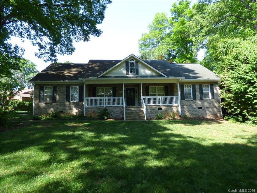 Wonderful open floor plan all on one level, split floor plan, handicap accessible, large great room, master suite with large master bath, rocking chair front porch, pretty neighborhood. Price includes second lot 4745-41-2712 to make up .88 acres