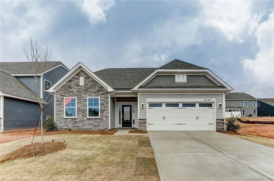 Wonderful ranch plan with addition of 2nd floor bedroom/bath/ loft for extra needed space!  Upgraded plumbing & light fixtures, interior trim & designer two-tone paint, iron rail & pickets, luxury master bath with tile shower and upgraded flooring!  Premier kitchen includes upgraded birch cabinets & hardware, quartz countertops with ceramic tile backsplash, recessed lighting and stainless appliances.  Come see this wonderful home today!