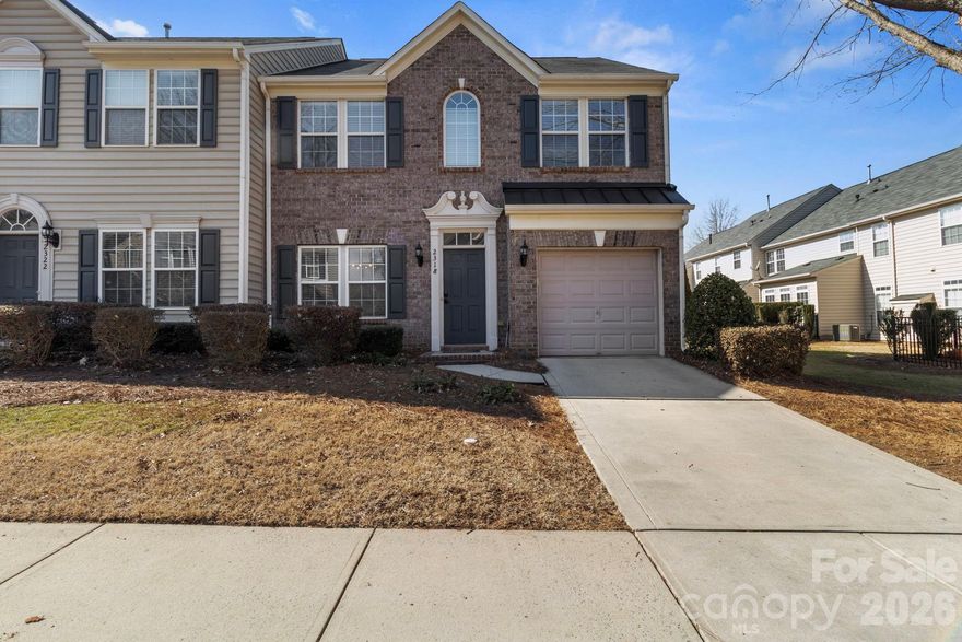 Welcome to this beautifully maintained 3-bedroom, 2.5-bath end-unit townhome located in the highly desirable, gated Park South Station community, offering the perfect blend of comfort, convenience, and low-maintenance living. This home provides added privacy while still being just minutes from some of Charlotte’s best shopping, dining, entertainment, and commuter routes.

From the moment you enter, you’ll appreciate the bright and airy open-concept layout, enhanced by abundant natural light thanks to the end-unit location and additional windows. The main level showcases hardwood floors throughout, creating a warm, welcoming atmosphere ideal for both everyday living and entertaining guests. Fresh paint throughout the home adds a clean, modern feel, making this property truly move-in ready.

A standout feature of this unit is the sunroom, a perfect place to enjoy your morning coffee, visit with your neighbors, or just to enjoy some "me-time".

The spacious living and dining areas flow seamlessly into the kitchen, allowing for easy entertaining and comfortable daily living. Whether hosting friends, enjoying a quiet evening at home, or preparing meals while staying connected with family or guests, the layout supports both functionality and style.

Upstairs, the generous primary suite provides a peaceful retreat with ample space, natural light, and a well-appointed en-suite bathroom, with his & her sinks. Two additional bedrooms offer flexibility for guests, family members, or additional workspace, while the convenient second-floor layout ensures comfort and privacy for all.

Step outside to enjoy your private back patio, which overlooks a large common green space, providing an open and peaceful setting without homes directly behind you. This space is perfect for morning coffee, evening relaxation, grilling, or simply enjoying fresh air in a serene environment. The expansive green area offers a sense of openness rarely found in townhome living.

One of the biggest benefits of living in Park South Station is the true low-maintenance lifestyle. The HOA covers lawn care, roof, and exterior maintenance, allowing residents to spend less time on upkeep and more time enjoying their home and community.

Community amenities create a vibrant and welcoming neighborhood atmosphere, including a Jr. Olympic-sized pool, dog park, playground, and green spaces, as well as direct access to the Charlotte Greenway for walking, running, or biking. Residents also enjoy regular neighborhood events and rotating food trucks, creating opportunities to connect with neighbors and enjoy a strong sense of community.

Location is another key highlight. Park South Station offers convenient access to major roadways, making commuting around Charlotte simple and efficient. Nearby shopping centers, restaurants, grocery stores, and entertainment options mean everything you need is just minutes away, while still enjoying the security and tranquility of gated community living. Experience true low-maintenance living with the HOA covering lawn care, roof, and exterior maintenance, allowing more time to enjoy the community’s exceptional amenities, including a Jr. Olympic pool, dog park, playground, green spaces, direct access to the Charlotte Greenway, and neighborhood food truck events that create a vibrant community atmosphere.

Whether you’re seeking your first home, downsizing, or looking for a move-in-ready property in a prime Charlotte location, this home offers the perfect combination of style, convenience, and community.

Schedule your private tour today and experience firsthand why homes in Park South Station are so highly sought after.