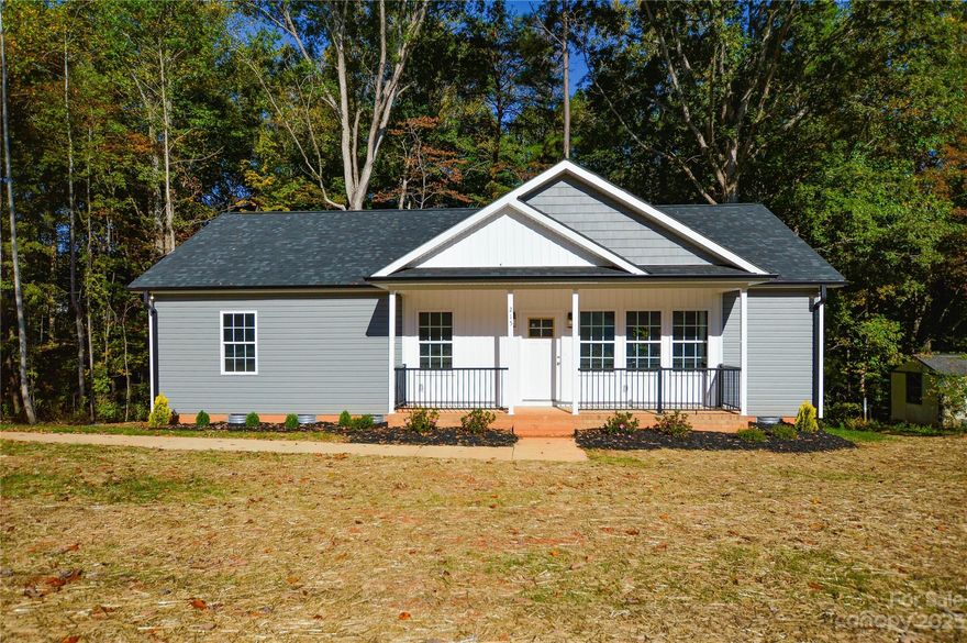 Spectacular new construction home located near the beautiful Crowders Mountain State Park featuring 3 bedrooms, and 2 full baths. Country-style living, NO HOA, while having all the benefits of being close to the city. This ranch-style property welcomes you with alluring vaulted ceilings leading into the family/dining area. Here you will also find the kitchen, which includes lovely granite countertops, custom cabinets, luxury vinyl flooring, stainless steel Maytag appliances, recess lighting and light fixtures throughout the house. The front offers a covered porch and the back features a large deck perfect for entertaining or simply enjoying the peace of the outside wooded area. This property also comes with a 2-10 builder warranty. No need to buy existing when you can have everything in this incredible new move-in ready build. Bring All Offers! Welcome, your home is calling!