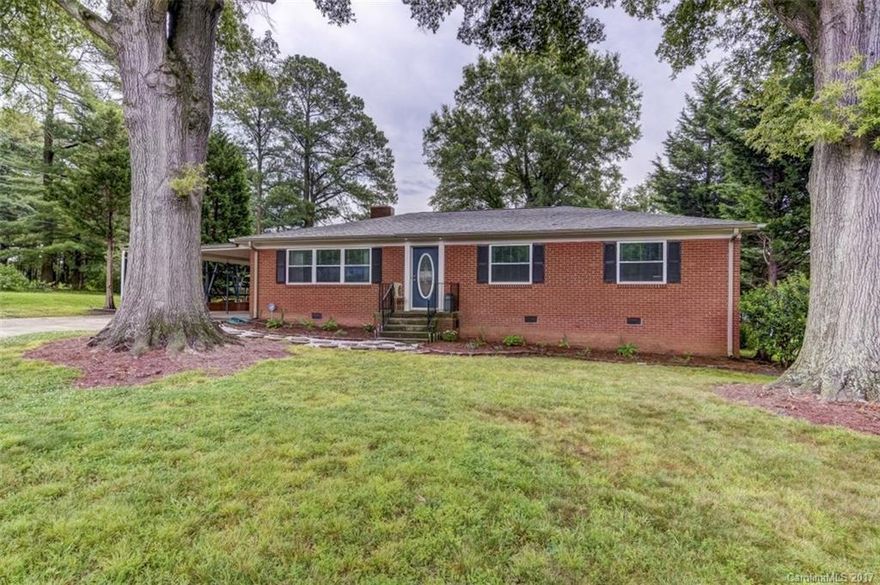 Lovely updated all brick ranch home in a quiet street. Large open kitchen w/ SS appliances including gas range/oven. Refinished original hardwood floors.  Large windows give this home lots of natural light. Gas log fireplace in spacious family room. Enjoy quiet evenings on your back patio overlooking a lush green and fenced backyard where large shed offers extra storage. Meticulously maintained and cared for home.