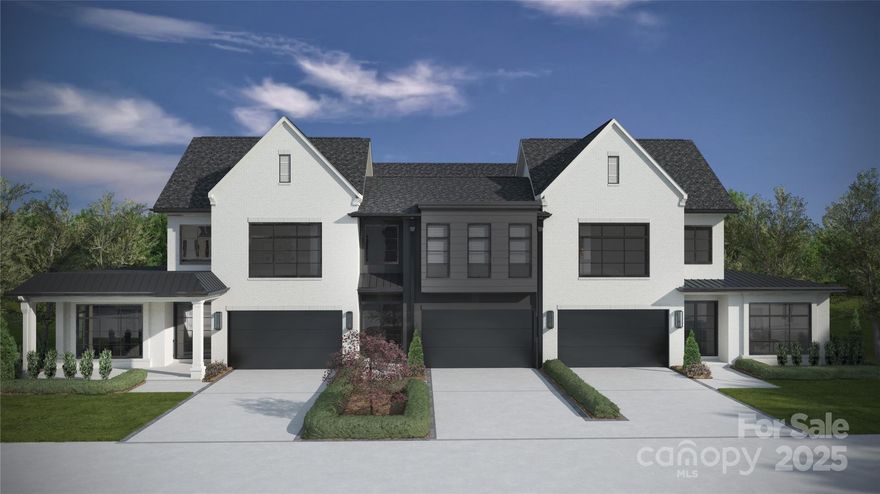 Sharon Woods is a new construction TO BE BUILT boutique community of 3 luxury townhomes, w/ lock-and-leave convenience. Located in the SouthPark, these units are walking distance to everything SP! Premium finishes: hardwood floors, Wolf/Sub-Zero appliance pkg, semi-custom cabinetry, & designer fixtures. Kitchen includes oversized island w/ a great view of the LR & direct access to large, covered patio w/ gas FP, creating an ideal setting for outdoor living & entertaining year-round. Homeowners can customize their townhome by selecting from our Interior Designer curated selections. End units feature a primary-on-main & an add'l primary upstairs, both feature double vanities, large walk-in shower, garden tub/linen cabinet option, & ample walk-in closets. The primary suite up offers a walk-out balcony w/ stunning views of the tree-lined yard. Enjoy executive style, maintenance-free living w/ landscaping included, & 2 car garages. Elevator included as upgrade option w/ rough in included.