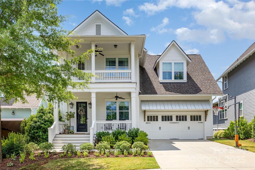 PRISTINE 5 bed, 3.5 bath home loaded with upgrades and designer finishes in amenity-rich Masons Bend. Open concept main level features a living room with gas fireplace that seamlessly flows in to the spacious dining area and kitchen. Kitchen boasts a massive island that seats 5+, granite countertops, stainless steel appliances and walk-in pantry. The main floor includes an office for working from home, half bath for guests, huge laundry room and drop zone. Relax and unwind upstairs in the luxurious primary suite with spa-like bath and generous walk-in closet. Room for everyone upstairs with 4 more bedrooms, 2 full baths, and oversized landing. Enjoy the outdoors on the double front porches overlooking the pocket park and a screened-in porch that overlooks the back yard. Oversized 2 car garage with storage and space for golf cart or home gym. This move-in ready home has new carpet, newly refinished hardwoods and neutral paint. Close to school, I-77 and more...don't miss out on this one!