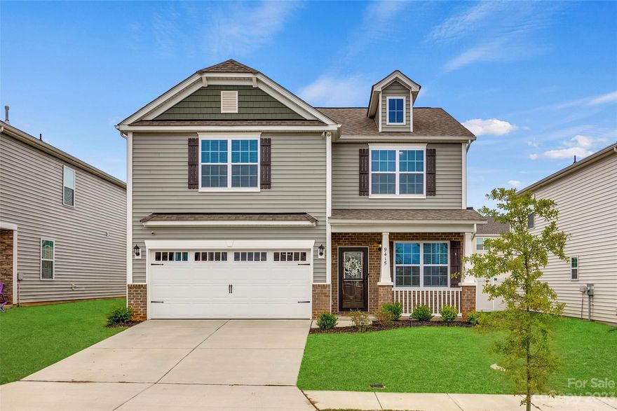 Great Lifestyle Opportunity at a steal! Immaculate 2-story, fenced lot just minutes from Lake Wylie and Belmont! This home features a wonderful flat yard, generous bedroom sizes, 9' ceilings on the first level, and LED Flush mounts adding the perfect blend of lighting throughout the home! The kitchen features beautiful grey cabinetry with stainless appliances and luxury vinyl plank flooring throughout all living areas. You will also enjoy the convenient upstairs laundry and the oversized primary suite with vaulted ceilings, and a large owners walk-in shower. Your full bathrooms each have double vanity and all bedrooms are prewired for a ceiling fan, ready for your added touches! Enjoy your evenings on the patio area, perfect for entertaining guests or grilling out with the family! Community amenities include Jr. Olympic size pool, playground, pickleball court, basketball court, and a clubhouse. This home is better than new and won't last long! Schedule your appointment today!