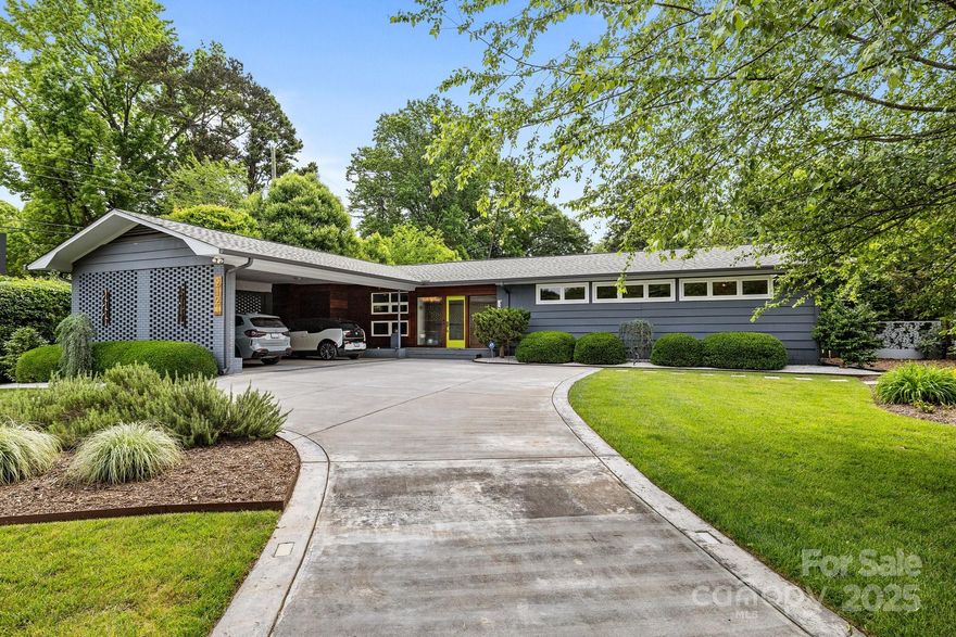 Experience sophisticated living in this mid century modern residence offering just under 3,300 sqft of thoughtfully designed space, blending contemporary style with timeless comfort. The open, airy layout includes 3 bedrooms, 2 full baths, home office, large family room, living and dining room, and tranquil screened porch overlooking an outdoor oasis. A detached guest house is equipped with flexibility for housing guests, or private work-from-home use. Outside, you'll enjoy a very private backyard with a sparkling in-ground salt pool, elegant lounge areas, professional landscaping, vegetable garden, and plenty of storage. With extensive upgrades throughout including surround sound and generator (see feature sheet), this property reflects quality and elegance throughout. Don’t miss your chance to experience refined living—contact us today to schedule a private tour.