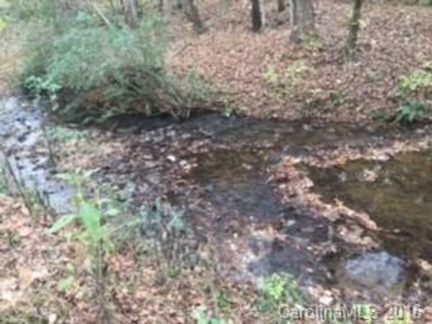 This acreage is close to TIEC as well as Lake Lure, Columbus & Tryon. It is wooded and has a beautiful creek meandering thru it.