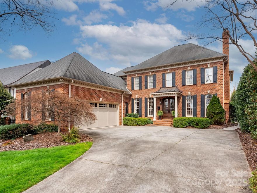 Beautiful traditional home in the heart of Myers Park. Enter the welcoming foyer with a paneled study with gas log fireplace on your right. The large dining room has grasscloth paper and nice wood details. The kitchen features leathered granite countertops, glass tile back splash, SubZero fridge, double Wolf ovens, beverage fridge, built in microwave, six burner Wolf cooktop with griddle, touch faucet, ample cabinetry and storage. Casual dining area with motoroized shades overlooks gorgeous back yard. Den with large custom built in, gas log fireplace and wall of windows. Primary on main with updated bath. Upper level features large bonus room and four additional bedrooms (5th bedroom currently used as an office). Walk in attic storage. Excellent outdoor living with both covered and open air patio with retractable awning, two overhead heaters and fireplace. Built in grilling station. Pool with hot tub and new filter. Storage shed, fenced yard, irrigation. Security system. Central vac.