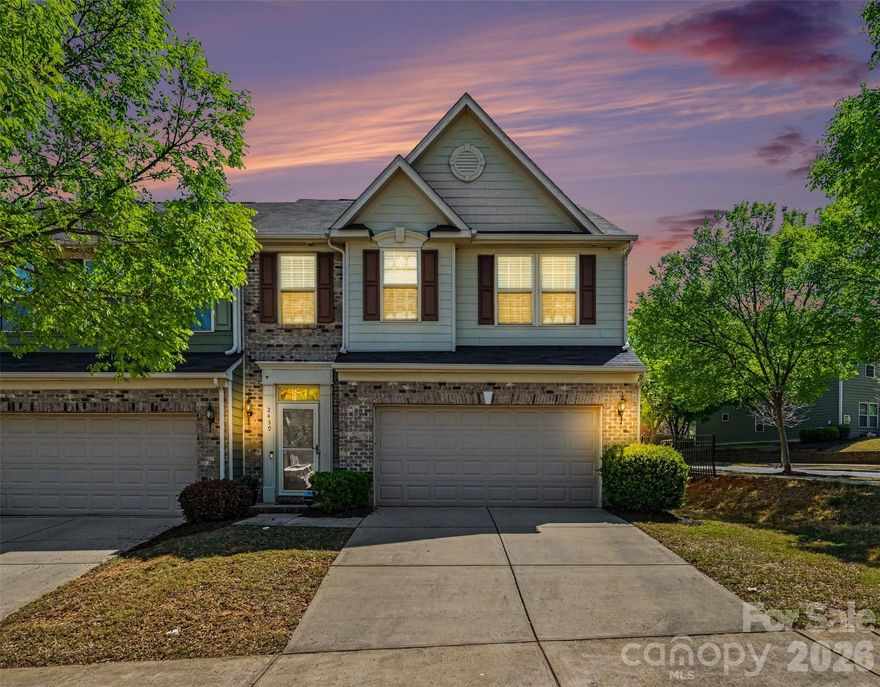 Welcome home to Bryant Park! Close proximity to Uptown, SouthEnd, just outside of Wilmore and the vibrant Wesley Heights neighborhood. This End unit is a must see! Main level showcases an open kitchen, dining, and living area and engineered hardwood floors throughout. Kitchen is equipped with stainless steel appliances, pantry and two-tone kitchen island. Upstairs, you’ll find a spacious primary suite with a tray ceiling, walk-in closet, dual vanities, large tiled tub/shower. Along with two secondary bedrooms, full bathroom, and a convenient laundry room with side-by-side washer/dryer and storage.