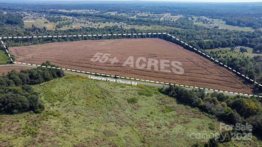 Fantastic opportunity to develop a fully cleared 56-acre tract with over 1,500 feet of road frontage on Leanards Fork Church Road in Crouse, NC. Currently used for crop production, the property is ideally suited for residential subdivision, with the potential to create ¾-acre building lots. Conveniently located near town, shopping, and grocery stores, this parcel offers both accessibility and a desirable rural setting. The surrounding area is experiencing strong growth, with Lincoln County’s population now over 100,000—an increase of nearly 30% since 2010—and projected to climb another 14% by 2040. Median household income in the county is about $78,490, with Crouse residents averaging even higher at $82,667, while home values have risen reflecting robust housing demand. High homeownership rates, solid per-capita income, and the county’s appeal as a semi-rural alternative to nearby urban centers make this an attractive development opportunity. NC’s broader economic momentum, with billions in new capital investment and job creation, further reinforces the value of this prime site.