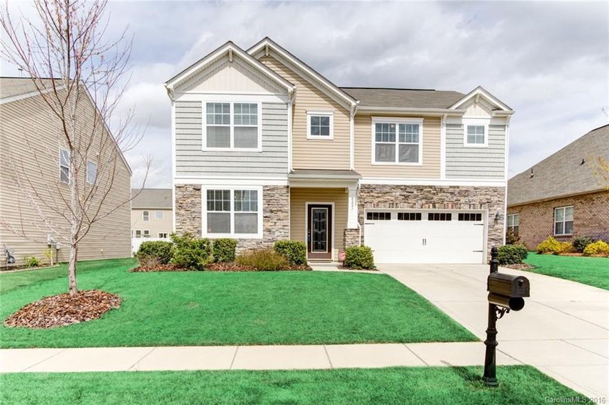 This is a well-maintained home in a sought-after neighborhood, convenient to I-485, shopping and restaurants. Kitchen has granite, tile backsplash, large pantry and stainless steel appliances. Master has tile-surround tub and comfort-height dual sinks. Extended concrete patio and fenced level backyard are among the features. Neighborhood has pool and amenity center. This home has an extra treat of having a lake with scenic path across the road.