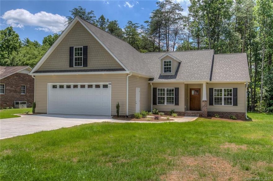 Brand new home move right in. 4 bedroom 3 full bath home great neighborhood in Granite Quarry NC.  Beautiful granite counter in the kitchen & bathrooms with tile backsplash in kitchen. Wide plank hardwood floors in kitchen, great room, master bedroom. Fire place in living room has stacked stone from floor to ceiling to highlight the living area. Open floor plan with dining room. Covered rear porch & open patio with sidewalks.  Bonus room has full bathroom & closet serving at 2nd master suite.