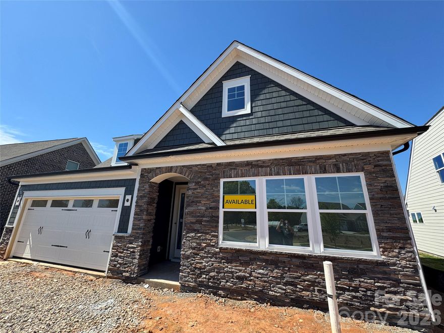 GRAND OPENING of Founders Landing, an age-restricted community close to shopping, dining and other conveniences. This 1.5-story Amelia floorplan has 3 bedrooms, 3 full baths and 1,975 square feet of living space. The main living area includes the kitchen, breakfast area and family room with a Cosmo, direct-vent gas fireplace with shiplap surround. The kitchen has white cabinets, quartz counters, a tile backsplash, and stainless appliances. The main floor also includes the primary suite with a tray ceiling and walk-in shower and a secondary bedroom along with a hall bath that has a 5-foot shower. The upper floor has a large loft, spacious bedroom, and full bath with a tub/shower combo. The rear of the home features a covered porch and a patio. Other extras include a tray ceiling in the foyer, grey cabinets & white quartz counters in all baths, upgraded trim package, and metal stair balusters. Make an appointment today to find out more about this exciting new community!