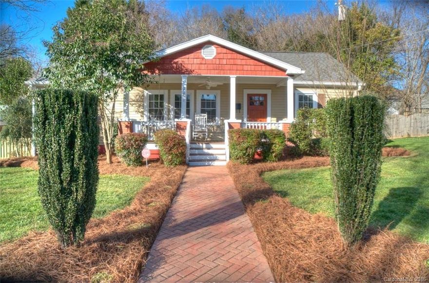 MOVE IN READY!  Fresh interior paint, just refinished hardwood floors, neutral carpet, updated kitchen & baths, fenced yard plus picturesque rocking chair front porch say “Welcome Home”.  Spacious master with closet system, dual sink granite ctop master bath.  Soaring ceiling in living room; dining room w/ crown, chair rail, bead board. Smooth surface kitchen counters & maple cabinets. Inviting front porch, back deck area plus brick paver patio. Walk to restaurants and more a few minutes away!