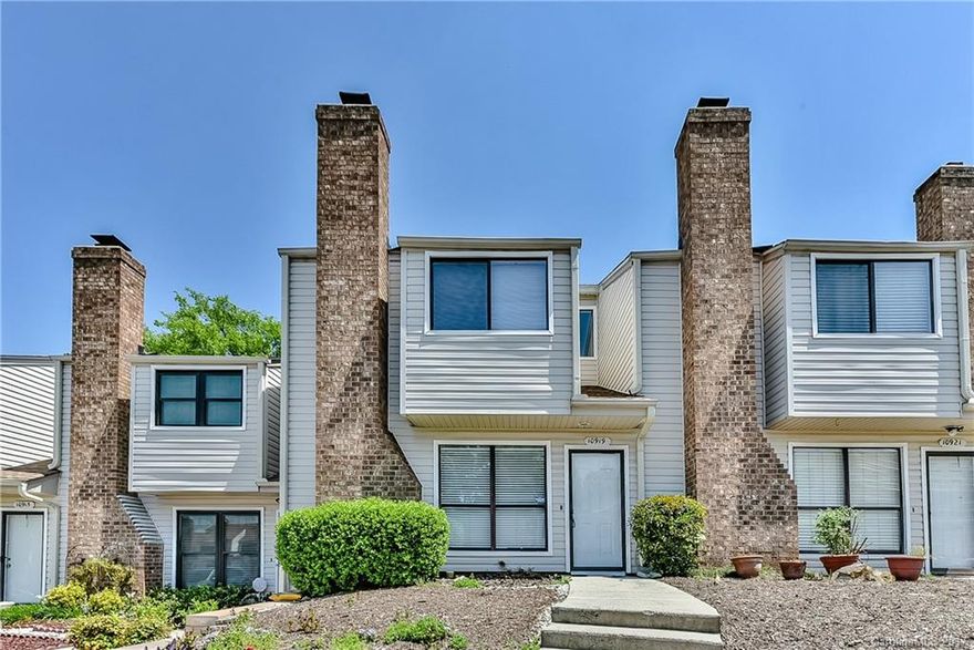 Desirable townhome in Carmel Crossing ready for you to move in.  Enjoy convenient location to Pineville and Ballantyne as well as shops and restaurants.  This home offers 2 bedrooms and 2.5 baths, floor to ceiling stone fireplace, open concept living/dining room, kitchen with breakfast bar and much more!  Private back patio with extra storage. Powder room on main level ideal for entertaining.