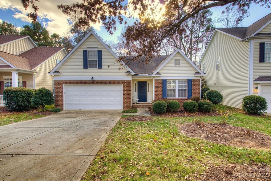 Welcome home; nestled in Highland Creek, desirable CABARRUS county schools, where comfort meets convenience & recreation. Charming 1.5 story w/generously sized primary BR suite for added convenience. 3 addt'l BR's provide ample space for growing family/guests. 1 BR can be used as office, perfect for those working from home or who need a space for personal projects. Granite counters & tiled floor in kitchen offers space to cook/entertain. DR leads into FR complete w/gas fireplace; cozy retreat for family gatherings or quiet nights. Venture upstairs to a large BR/flex space versatile to be playroom, home gym or addt'l living space. Thoughtful design ensures every sq. ft. is maximized for enjoyment. Outside private fenced yard & wooded area behind property adding a touch of nature and privacy. Enjoy 4 pools, for relaxing summer days, 4 playgrounds, tennis/pickleball courts & walking trails that wind thru the community, providing a scenic route for evening strolls/morning jogs, plus more!