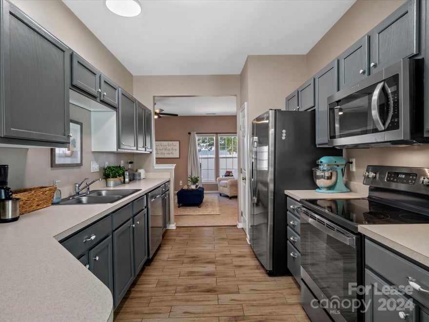 Sign a 13-month lease and get the 14th month free.
Desirable END UNIT Townhome with Lots of Natural Light. 2 bed 2.5 bath townhome with fenced backyard, spacious Great Room & huge bedrooms with massive sized closets! Conveniently located close to shopping, I77, restaurants, movies, doctors' offices & all within less than a 2-minute drive. The mailbox, 2 assigned parking spaces, visitor parking, and pool are all a few steps away from the front door. This unit is located in one of the few townhome communities in the Lake Norman area with a Community Pool! Newer carpet. New fan in Great Room, New lighting in kitchen & New faucets in bathrooms. Stainless Steel Appliances. Tile (faux wood look) flooring throughout most of the main. Rear patio with attached storage shed. Water & Sewer included in the monthly HOA fee that the owner pays. The home is a must see. HOA Rules no more than 1 dog.