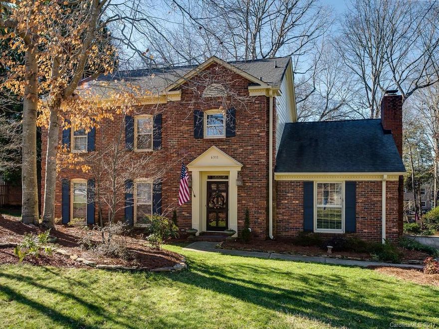 Don't miss this charming colonial in Touchstone! The bathrooms have been updated with granite countertops, tile surround in upstairs baths  and a large tile shower in the master bath. The large kitchen features granite countertops with a travertine backsplash. Enjoy the wooded back yard from the lovely screened porch! Need storage space? There is a very large attic. This neighborhood has access to the popular Four Mile Creek Greenway. This well-maintained home won't last long!