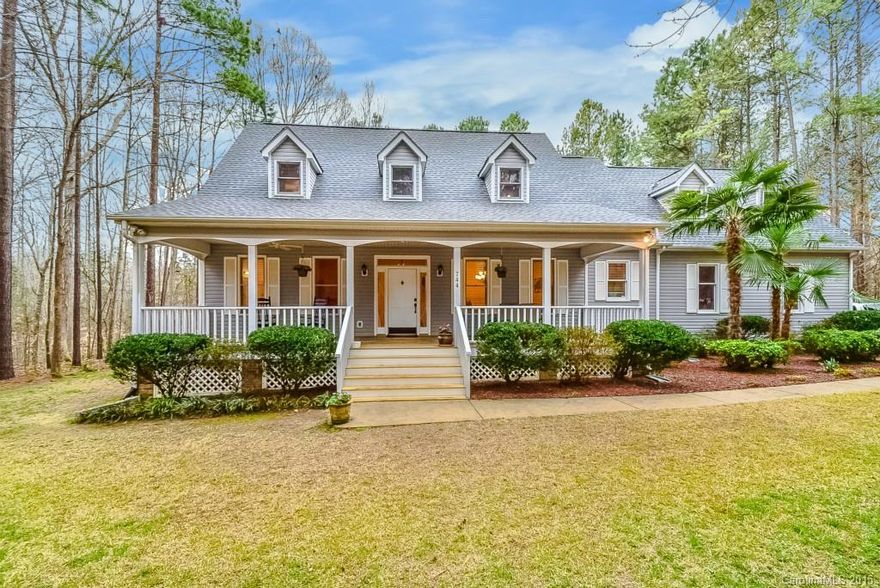 Ultimate privacy on over 2 acres. You'll love the woods & tranquility of an afternoon on your rocking chair front porch or brick patio. Beautiful, renovated granite & stainless kitchen, king size master on main, 2 spacious bedrooms up plus rec room/4th bedroom w/private bath. Picture perfect country living minutes to Lake Wylie, Rock Hill & Charlotte amenities.