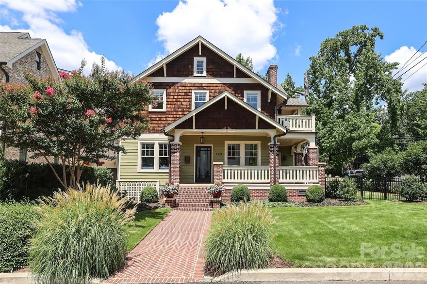 OFFER DEADLINE OF 3PM FRIDAY 2/20 
Welcome to this charming updated bungalow in the heart of Dilworth just one block from the historic district—yet free from restrictions—this chic, updated home offers the best of both worlds.

With 4 bedrooms and 3 full baths in the main home, plus a full suite above the two-car garage, this home checks all the boxes for flexible, elevated living. The open floor plan is made for entertaining, featuring a large updated kitchen with stainless steel appliances, quartz countertops, oversized commercial refrigerator, Perlick ice machine, 60-bottle wine fridge, and additional beverage fridge—everything you’d expect in a high-end kitchen.

Designer touches shine throughout, including a stunning marble fireplace surround, high-end lighting, and wallpaper accents. The main level includes two bedrooms (one currently used as a media room) and a full designer bath. Upstairs, the primary suite offers a private porch, spa-like bath with walk-in shower, and dual walk-in closets. A secondary bedroom, additional full bath, upstairs laundry, and a flexible open loft complete the upper level.

Not to be missed is the incredible outdoor living space, designed and built to capture the best of Charlotte living. The fully fenced backyard features a built-in Bull gas grill and custom island (added in 2024), plus front, side, and rear porches—perfect for relaxing or entertaining. Irrigation and pristine landscaping add to the appeal.

The bonus suite above the garage offers a loft-style layout with full bath, oversized glass shower, kitchenette, and luxury finishes. The space is ideal as a guest suite, office, or rental. On the lower level of the garage, a separate office/gym space with private entrance adds even more flexibility.

The oversized garage fits two vehicles, including large SUVs, with ample built-in storage. Additional features include two driveway spaces, generous street parking on Lennox and Brookside, substantial easily accessible attic storage, and multi-zone whole-home surround sound used daily and for entertaining.

Located on a quiet dead-end street just minutes from South End, Uptown, and East Blvd shops and dining, this home is right in the middle of it all. With modern conveniences, timeless charm, and rare versatility, this is the Dilworth dream home you’ve been waiting for.