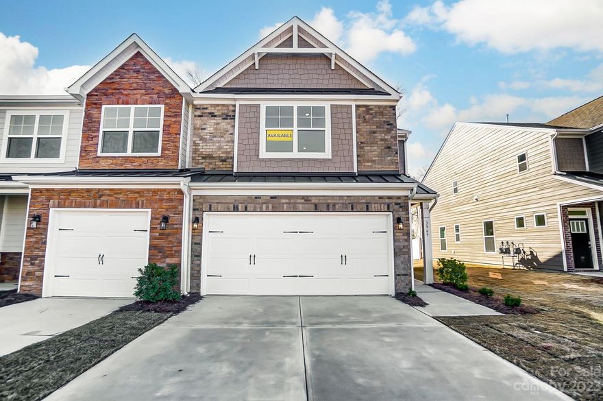 This Southampton floorplan has 3 bedrooms, 2.5 baths, and more than 2,000 square feet. The main floor includes the kitchen, dining area, and family room, and features EVP flooring throughout. The upper floor has a loft, laundry room, 2 secondary bedrooms, and the primary suite. The primary bath has a tiled shower, with bench seat and double bowl vanity. The kitchen features white cabinets, quartz counters, a ceramic tile backsplash, and stainless appliances including a gas range. Additional 'extras' include a tray ceiling in the foyer, a drop zone and quartz counters in all baths. Pool & Cabana, Dog park, playground, & paved walking trail now open! Proud to be named 2023 Builder of the Year, by the Home Building Association of Greater Charlotte! Ask about special below-market fixed-rate financing!