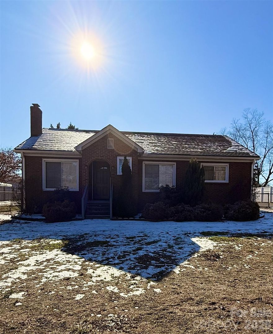 All brick ranch home in the heart of Concord, NC. 2 BR/ 1 BA, fenced yard, detached garage, detached carport.